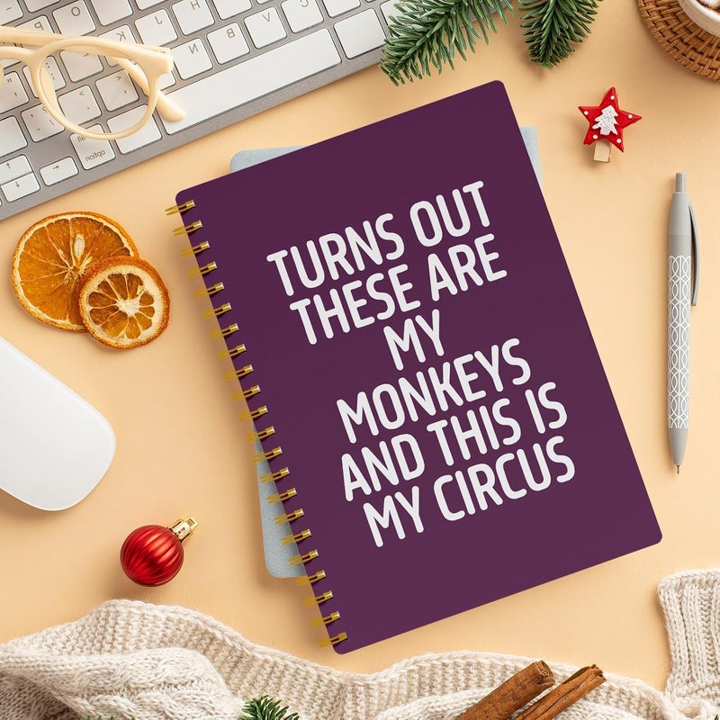 EKGJW Funny Notebooks for Work,Violet Aesthetic Journal, Funny Boss Day Gifts, Boss Gifts for Men Women, Funny Gifts for Boss, Boss Office Decor, Spiral Notebook 5.5x8.3 Inch - Image 4